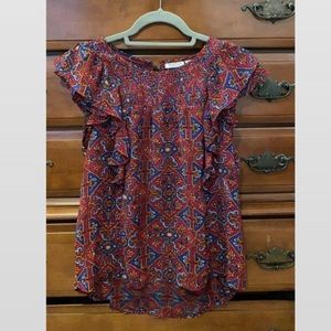 Meadow Rue Anthropologie sheer top size 4